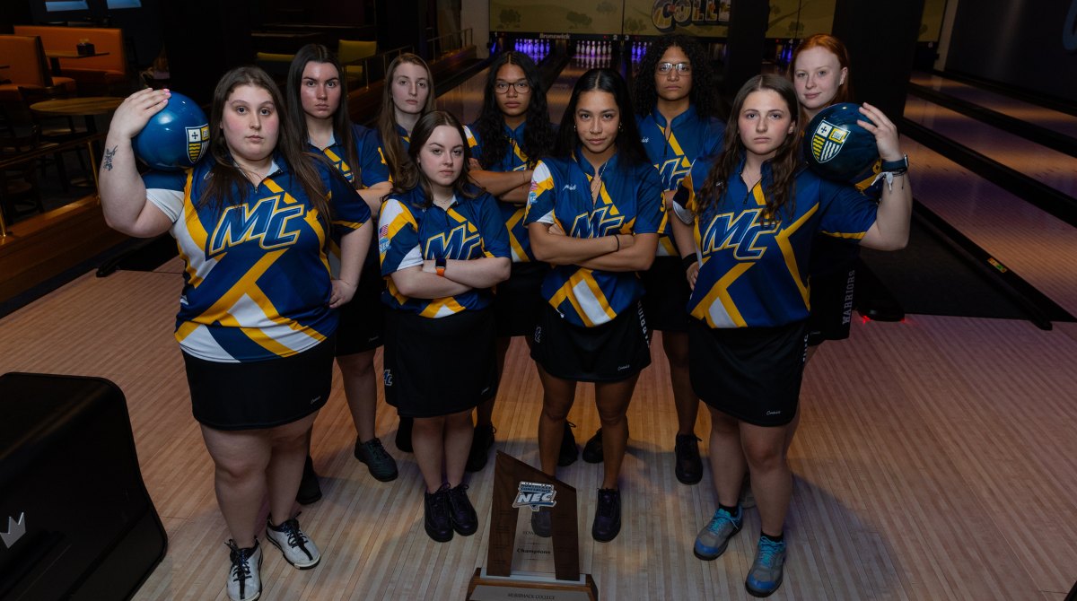 Merrimack College women's bowling team photo