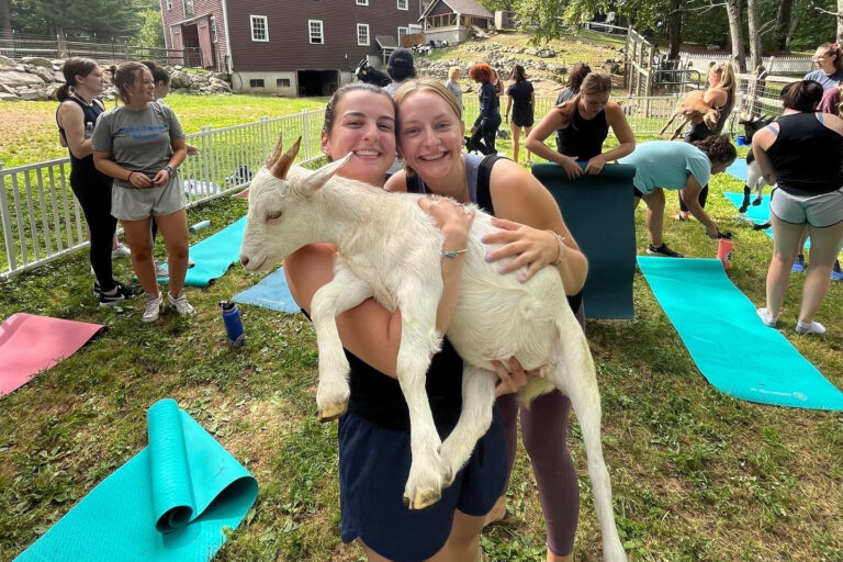 Goat Yoga with Honors Students