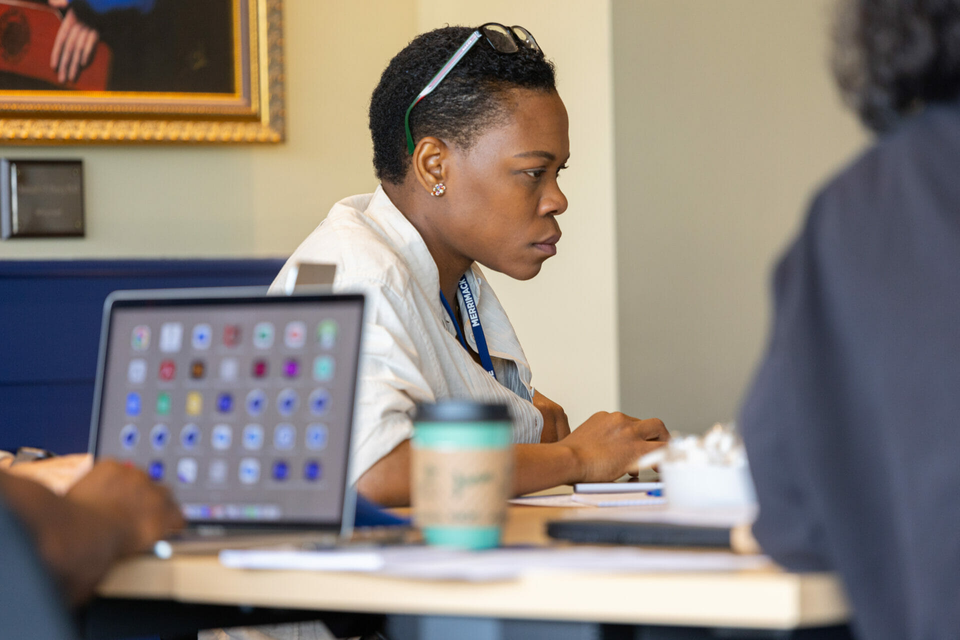 Faculty reading during research bootcamp