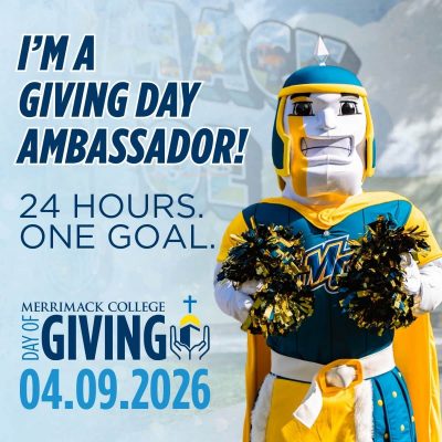 Merrimack College Annual Day of Giving 04.09.2026 Mack the Warrior