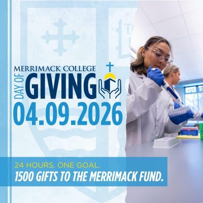 Merrimack College student, Day of Giving April 9, 2026