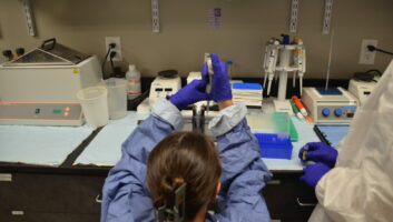 Students working in the MitoCure Lab.