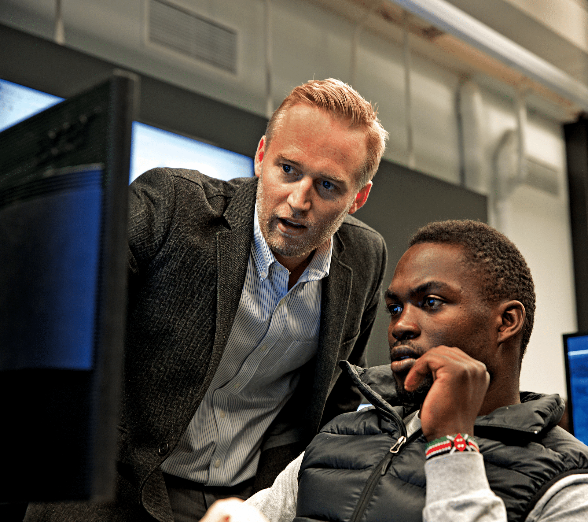 Students using computer