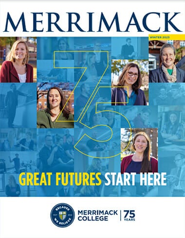 Winter 2023 Merrimack Magazine Cover